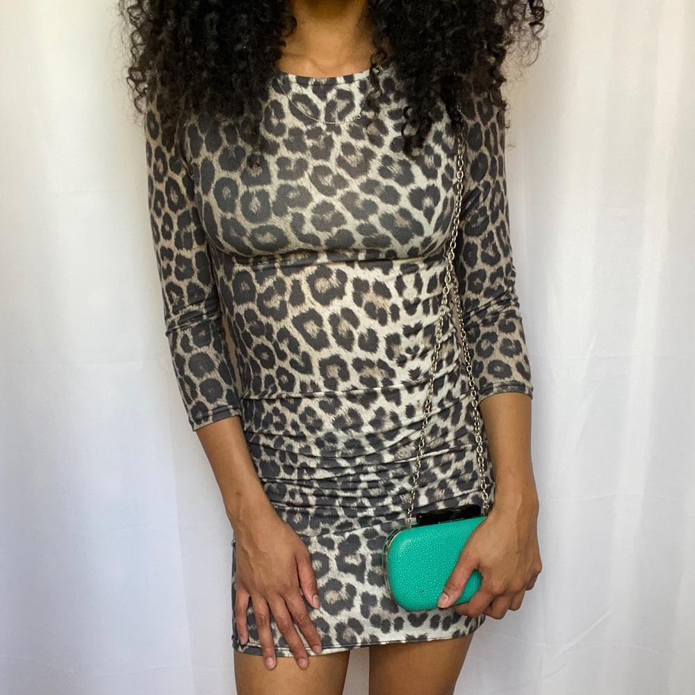 Top Shop Knit Bodycon in Leopard Print 🐆